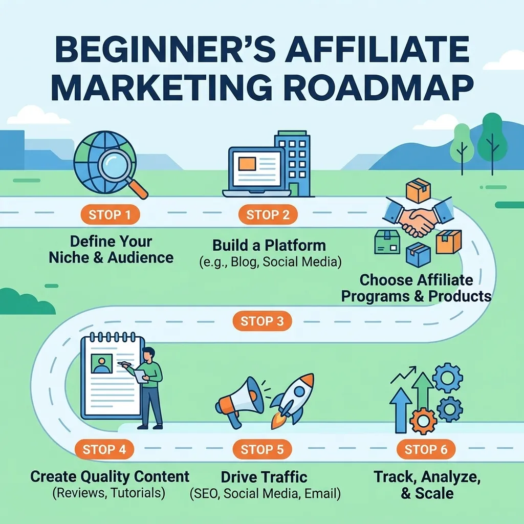 What Does a Beginner's Affiliate Marketing Roadmap Look Like
